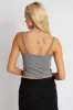 Grey Bralette Round Neck Sleeveless Padded sold by Ally Fashion