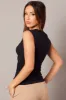 Black Scoop Neck Tank Sleeveless sold by Ally Fashion