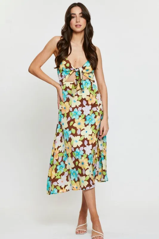Print A Line Dress Midi sold by Ally Fashion
