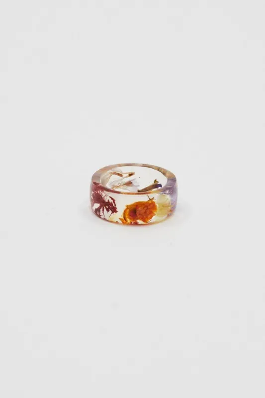 Multi Flower Resin Ring sold by Ally Fashion