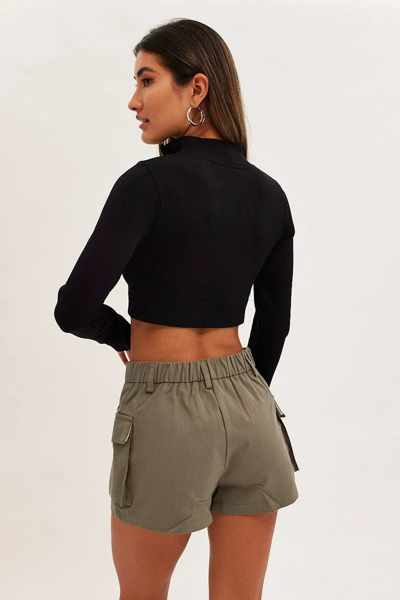 Black Zip Up Seamless Activewear sold by Ally Fashion product image thumbnail 5