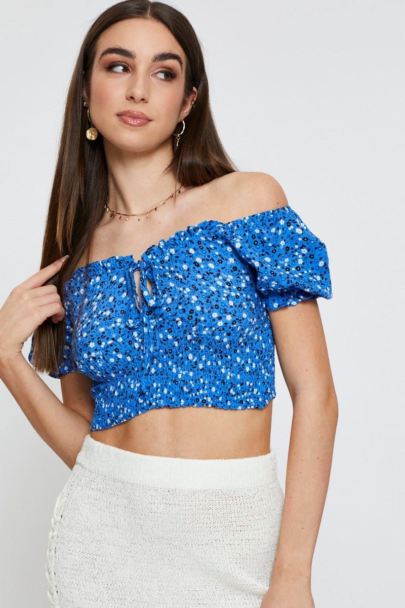 Print Crop Top Short Sleeve Sweetheart sold by Ally Fashion product image thumbnail 3