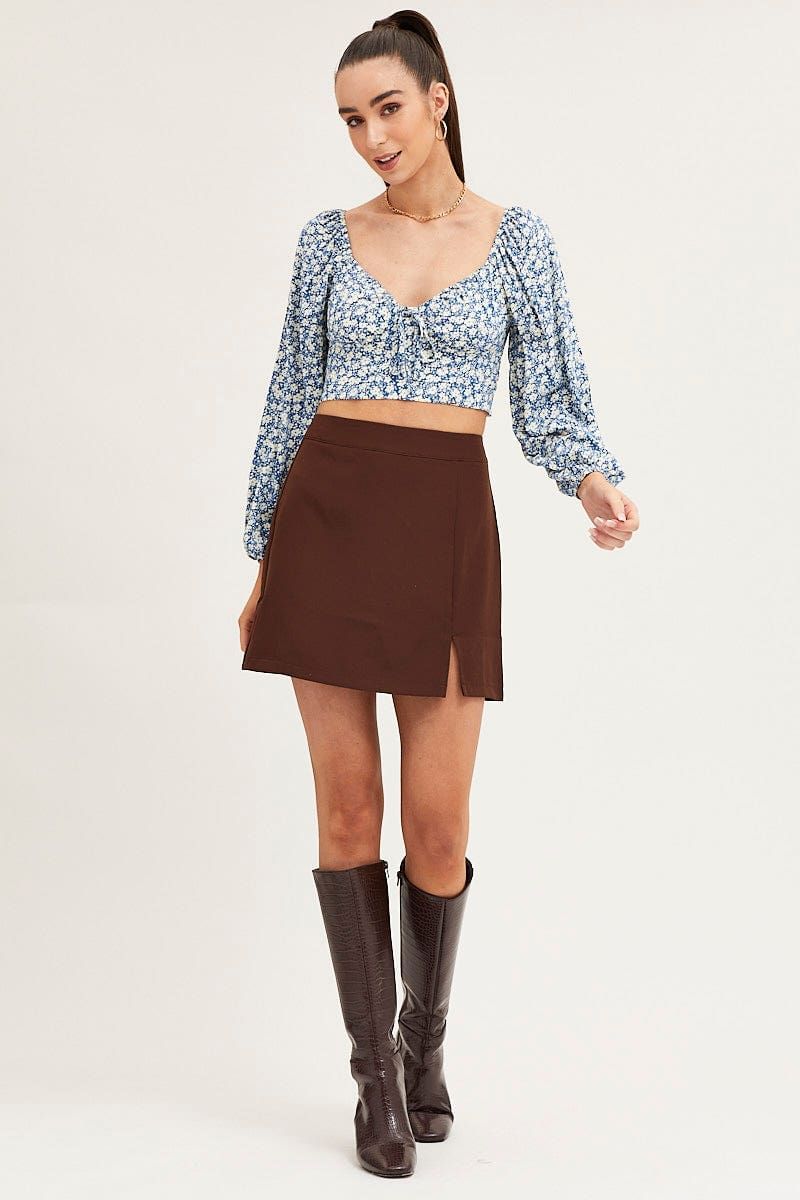 Print Off Shoulder Cropped Top sold by Ally Fashion product image thumbnail 2