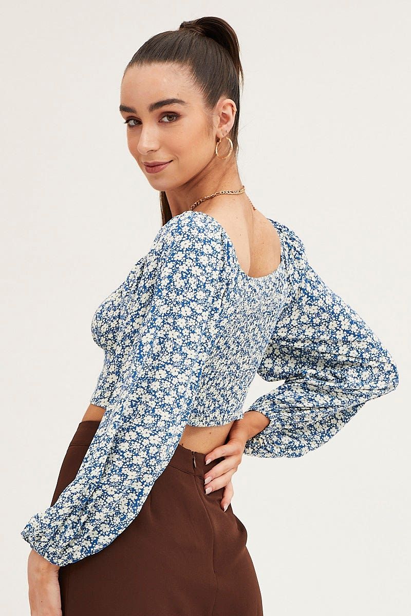 Print Off Shoulder Cropped Top sold by Ally Fashion product image thumbnail 5