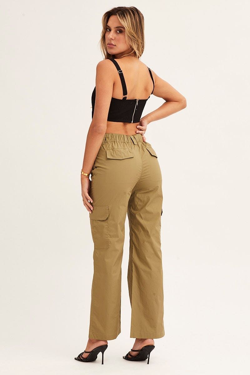 Green Cargo Pants Mid Rise sold by Ally Fashion product image thumbnail 5