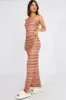Multi Stripe Maxi Skirt High Rise sold by Ally Fashion