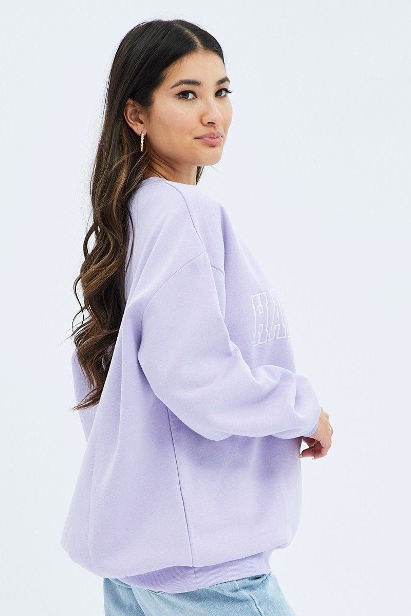 Purple Graphic Sweater Long Sleeve sold by Ally Fashion product image thumbnail 4