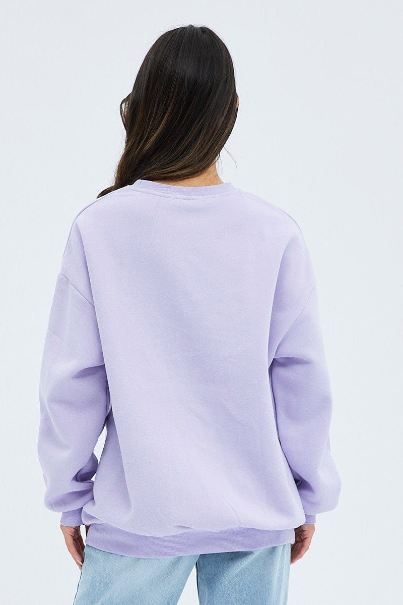 Purple Graphic Sweater Long Sleeve sold by Ally Fashion product image thumbnail 5