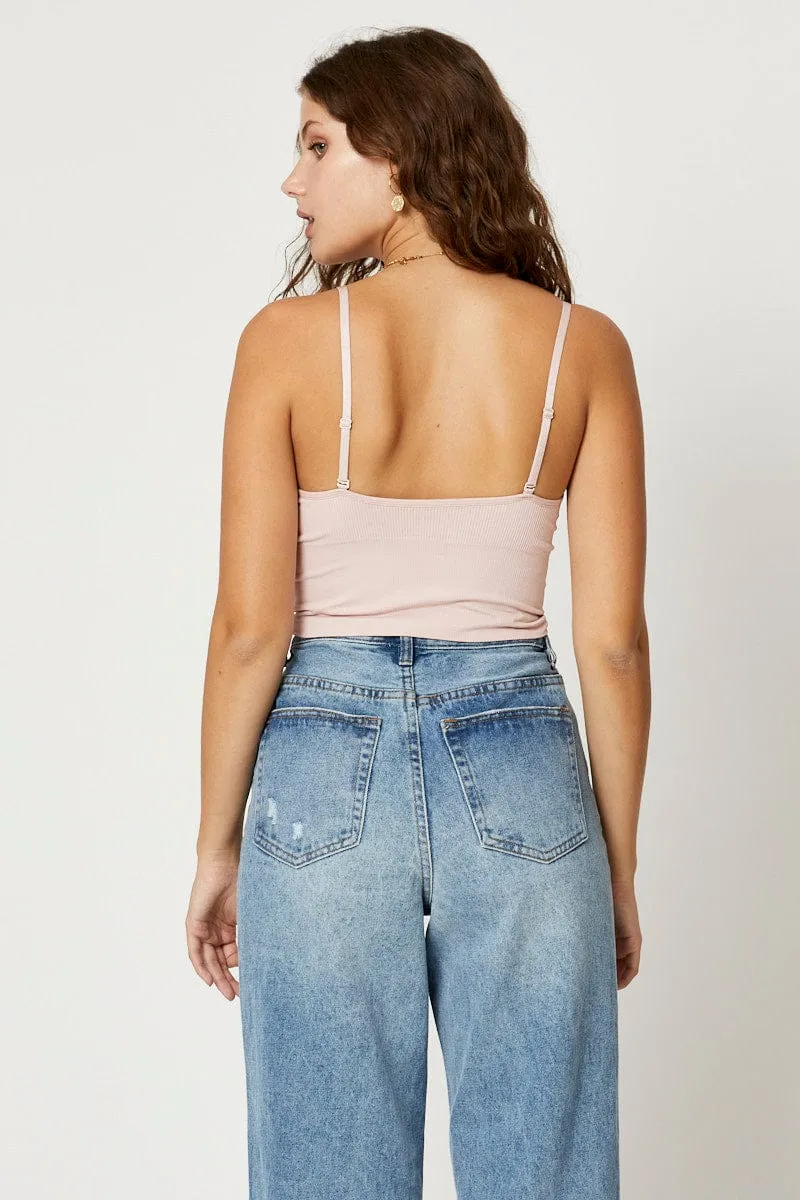 Pink Crop Top Seamless sold by Ally Fashion product image thumbnail 4