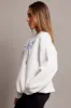 Grey Graphic Sweater Long Sleeve sold by Ally Fashion