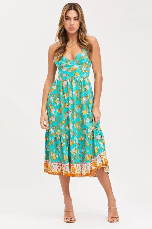 Boho Print Midi Dress sold by Ally Fashion