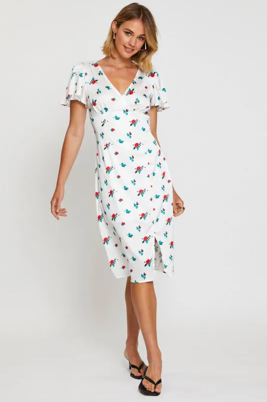 Print Midi Dress Short Sleeve sold by Ally Fashion