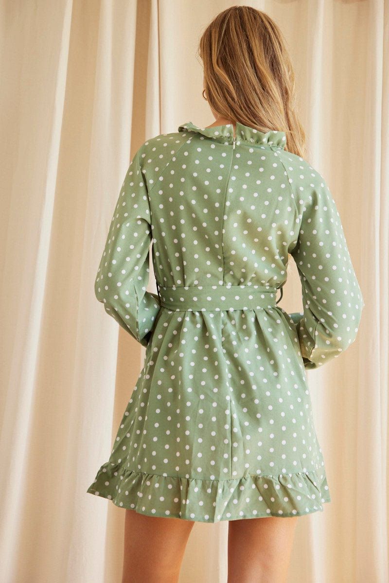 Polka Dot Mini Dress Long Sleeve sold by Ally Fashion product image thumbnail 5