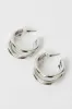 Silver Triple Loop Hoop Earrings sold by Ally Fashion