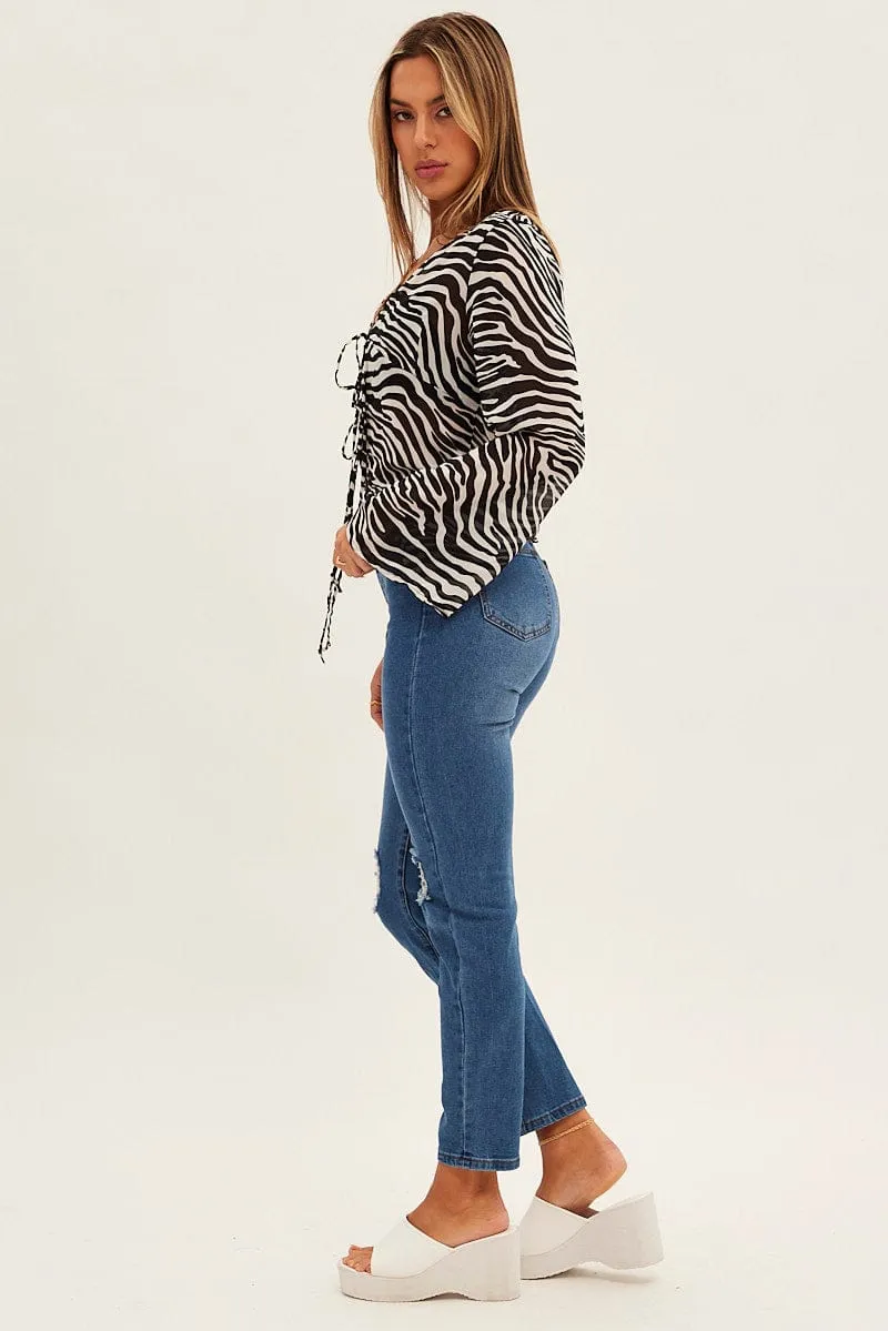 Denim Mom Jeans High Rise Stretch sold by Ally Fashion product image thumbnail 4