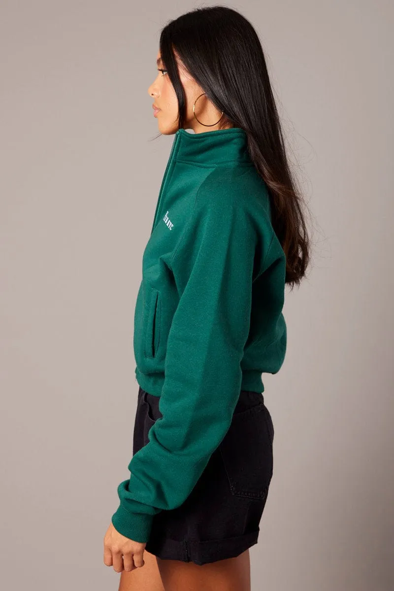 Green Zip Hoodie sold by Ally Fashion product image thumbnail 4