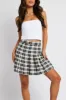 Black Check Tennis Skirt Pleated Mini sold by Ally Fashion
