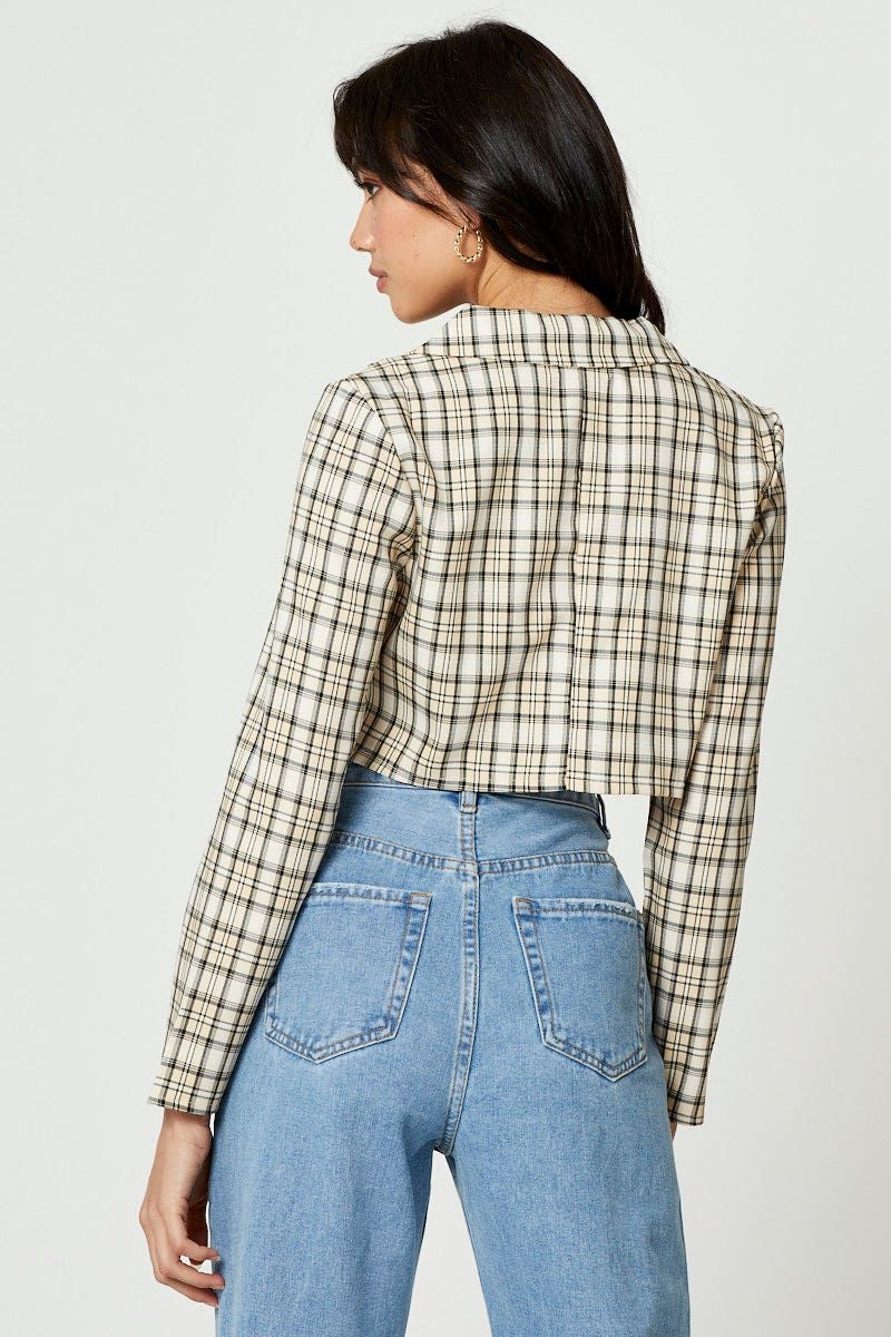 Check Crop Shirt sold by Ally Fashion product image thumbnail 4