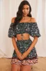 Black Boho Crop Top Off Shoulder sold by Ally Fashion