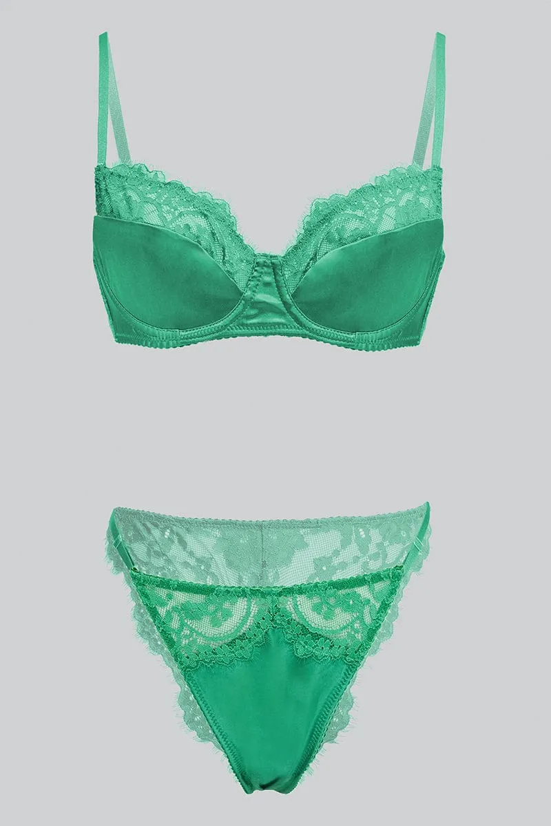 Green Lace Lingerie Set sold by Ally Fashion