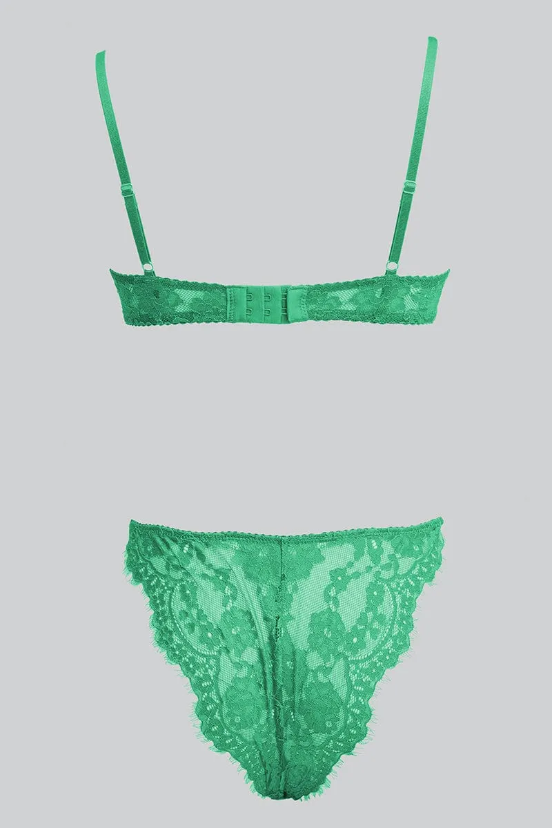 Green Lace Lingerie Set sold by Ally Fashion product image thumbnail 2