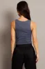 Blue Tank Top Ruched supersoft sold by Ally Fashion