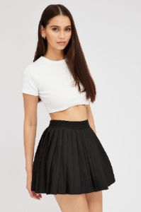 Black Mini Skirt Tennis High Rise sold by Ally Fashion