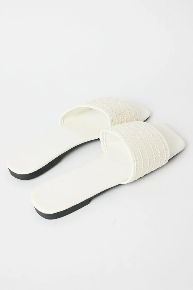 White Flat Sandals sold by Ally Fashion