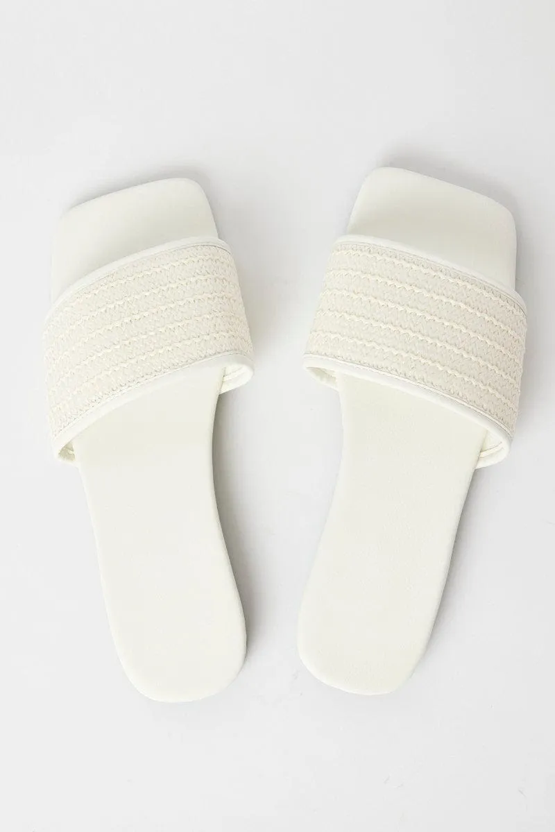 White Flat Sandals sold by Ally Fashion product image thumbnail 2