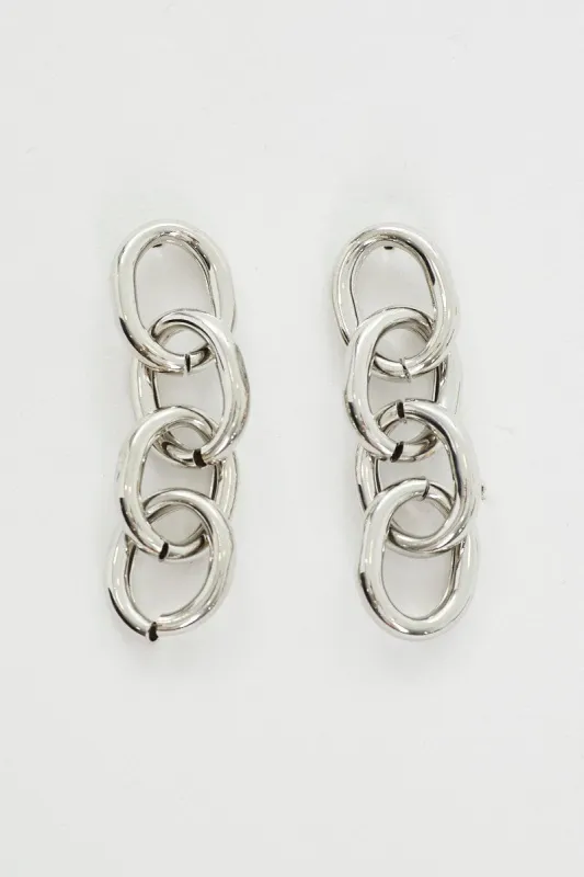 Metallic Circle Drop Earrings sold by Ally Fashion