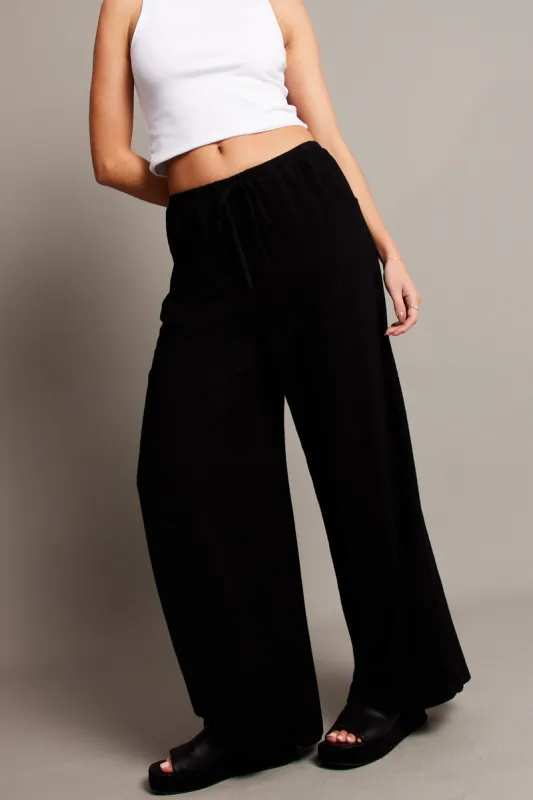 Black Wide Leg Pants High Rise sold by Ally Fashion