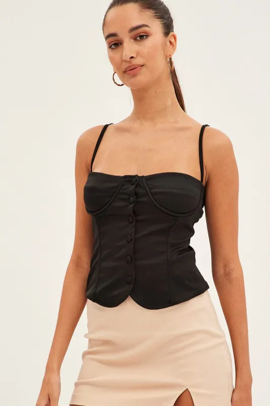 Black Corset Top sold by Ally Fashion