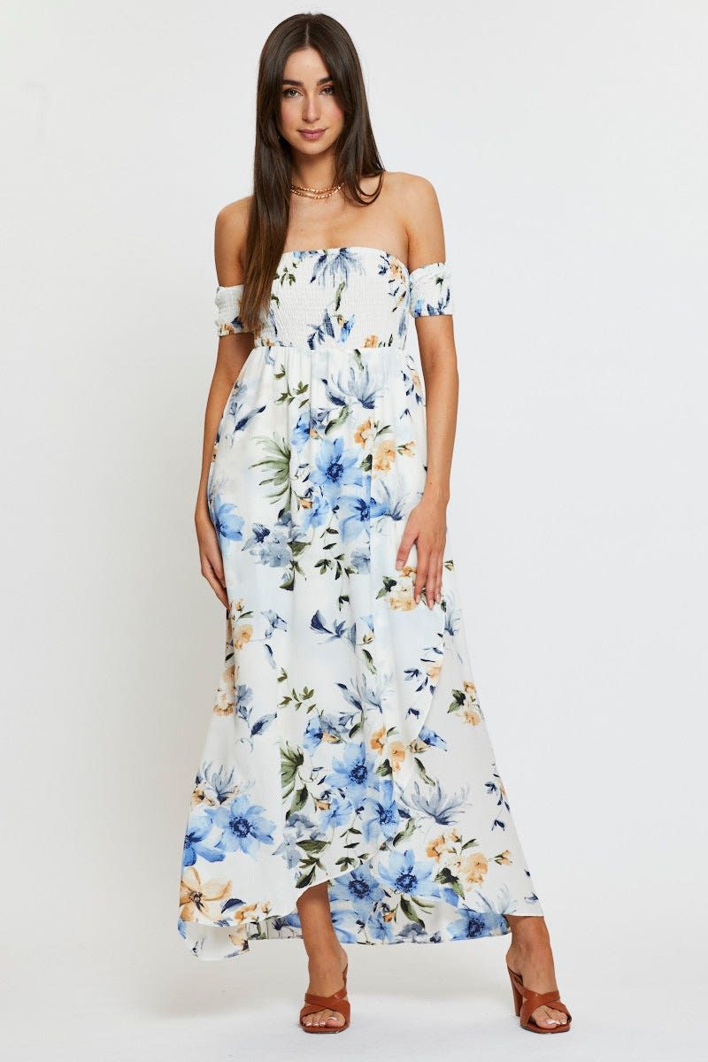Print Maxi Dress Off Shoulder sold by Ally Fashion product image thumbnail 3