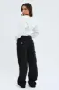 Black Cargo Pants Low Rise sold by Ally Fashion