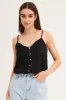 Black Lace Cami Button Front sold by Ally Fashion