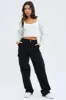 Black Cargo Pants Low Rise sold by Ally Fashion
