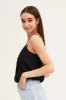 Black Lace Cami Button Front sold by Ally Fashion
