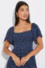 Blue Ditsy Maxi Dress Square Neck Tiered sold by Ally Fashion
