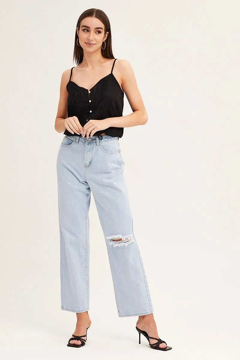 Black Lace Cami Button Front sold by Ally Fashion product image thumbnail 2