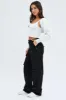 Black Cargo Pants Low Rise sold by Ally Fashion