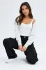 Black Cargo Pants Low Rise sold by Ally Fashion