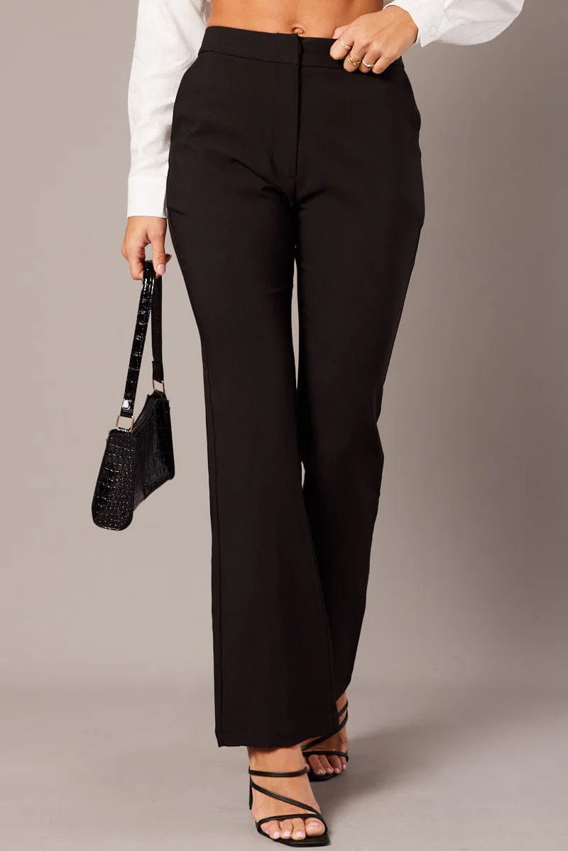 Black Slim Pants High Rise sold by Ally Fashion product image thumbnail 3