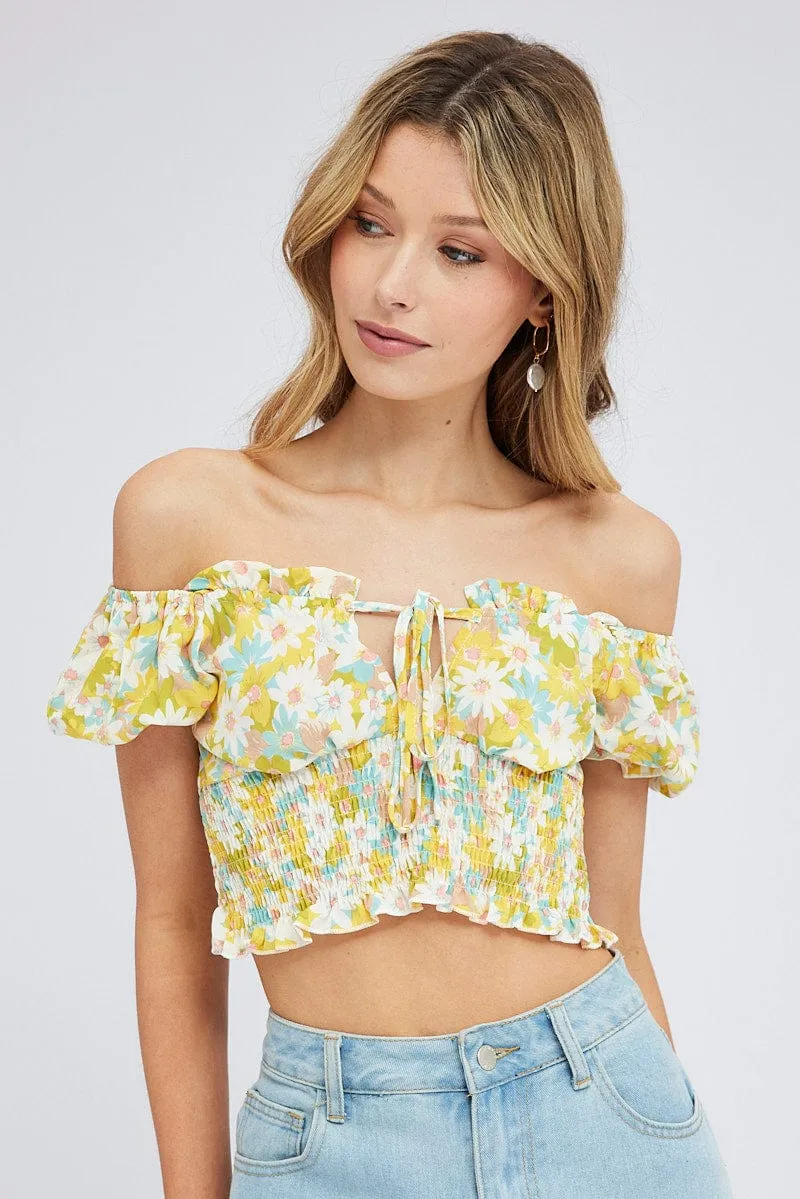 Print Crop Top Short Sleeve sold by Ally Fashion product image thumbnail 3