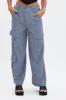 Grey Wide Leg Pants Cargo Pockets sold by Ally Fashion