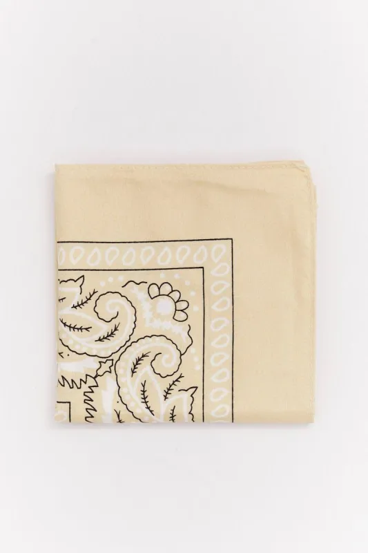 Beige Paisley Paisley Bandana sold by Ally Fashion