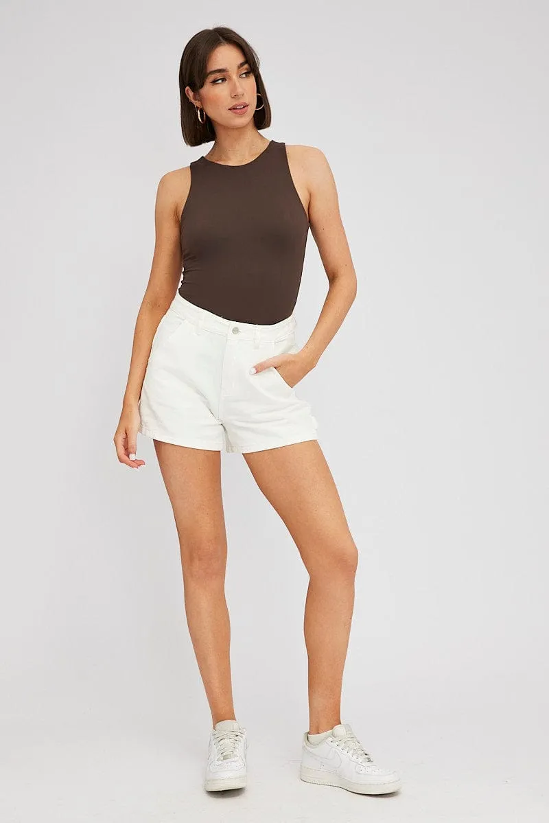 Brown Supersoft Bodysuit Sleeveless sold by Ally Fashion product image thumbnail 3