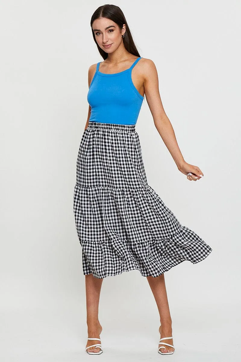 Check Midi Skirt High Rise sold by Ally Fashion product image thumbnail 3
