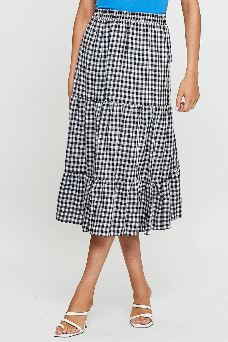 Check Midi Skirt High Rise sold by Ally Fashion product image thumbnail 2
