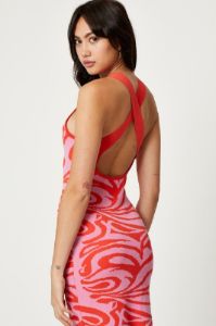 Print Knit Dress Midi sold by Ally Fashion