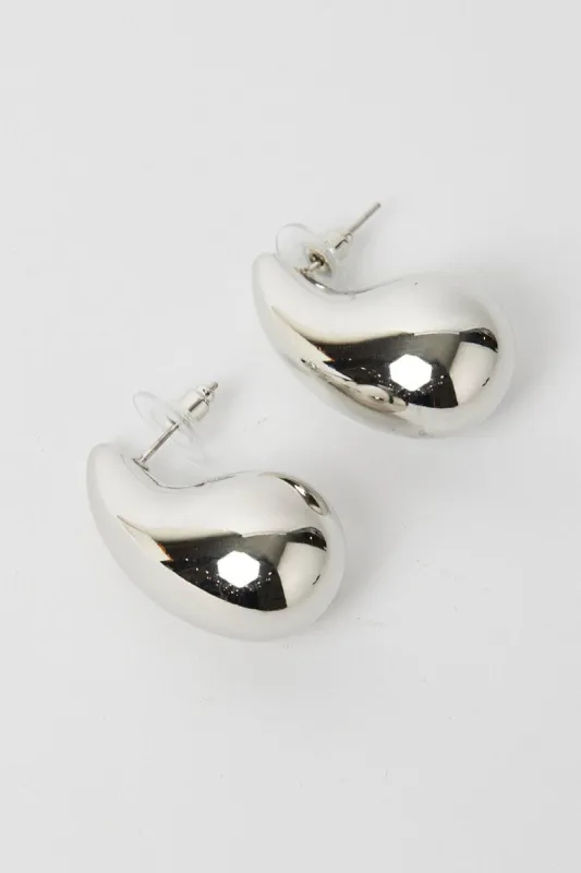 Silver Teardrop Earrings sold by Ally Fashion